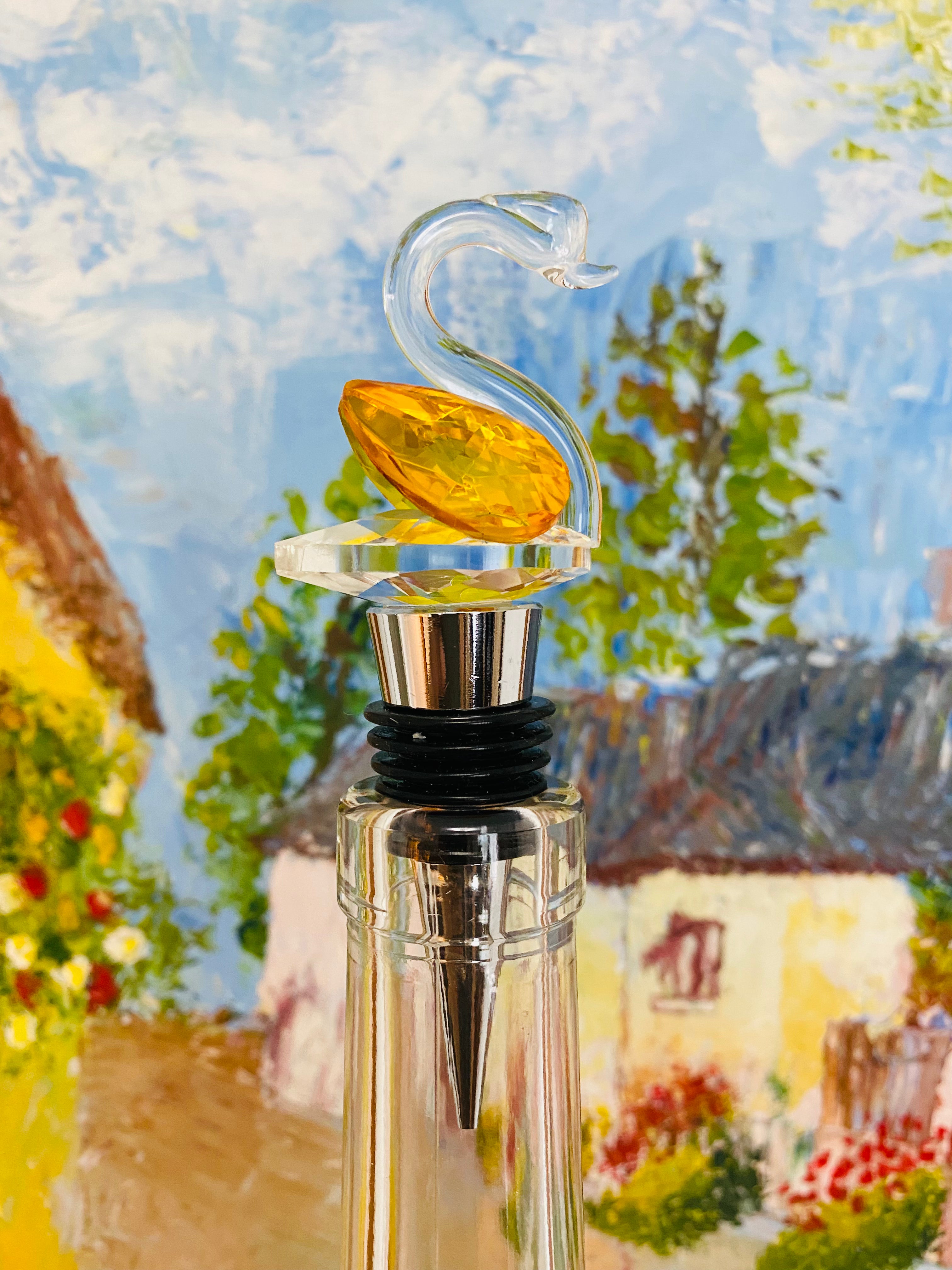 SWAN Wine Crystal Bottle Stopper - MIKING LLC