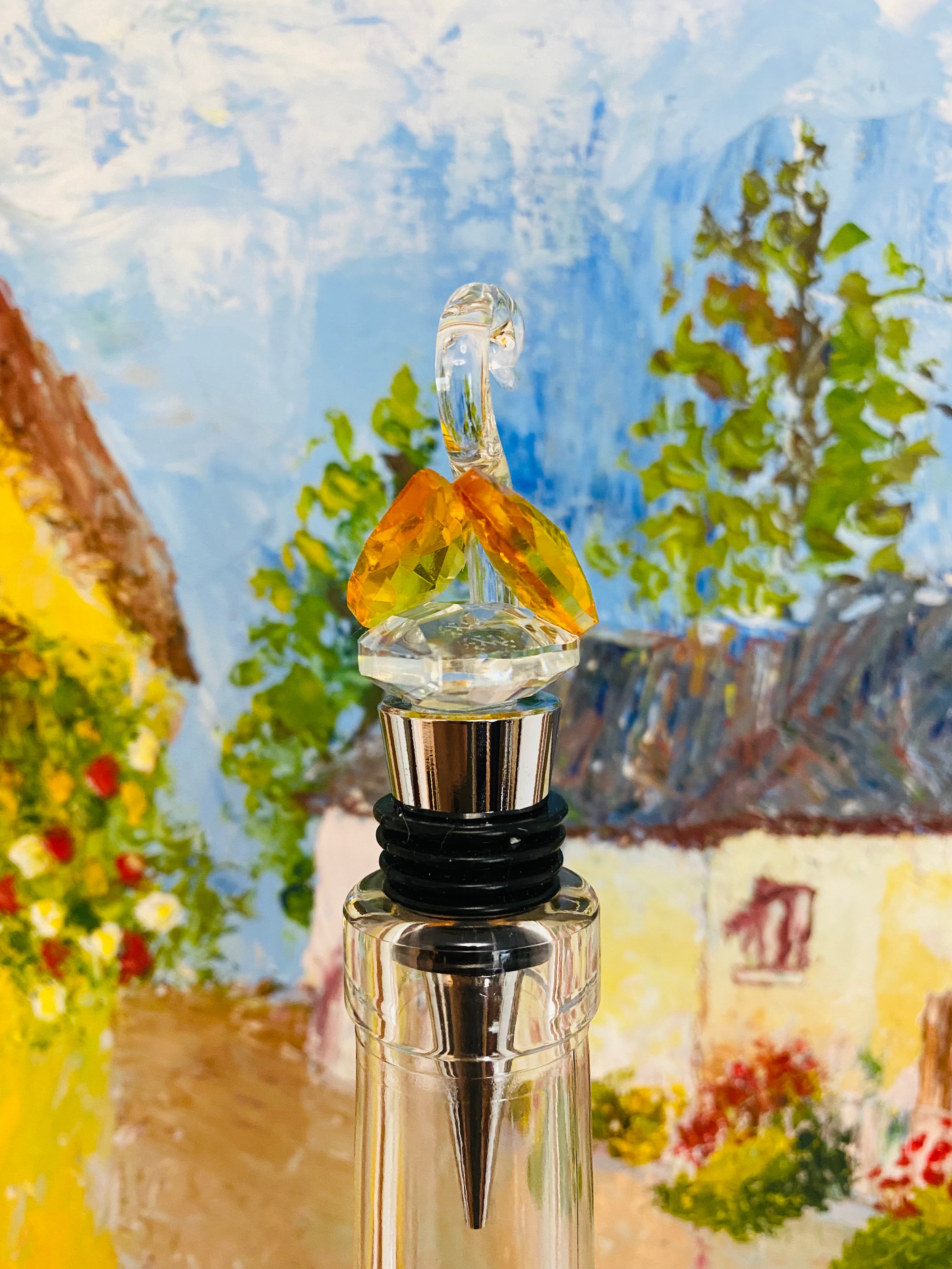 SWAN Wine Crystal Bottle Stopper - MIKING LLC
