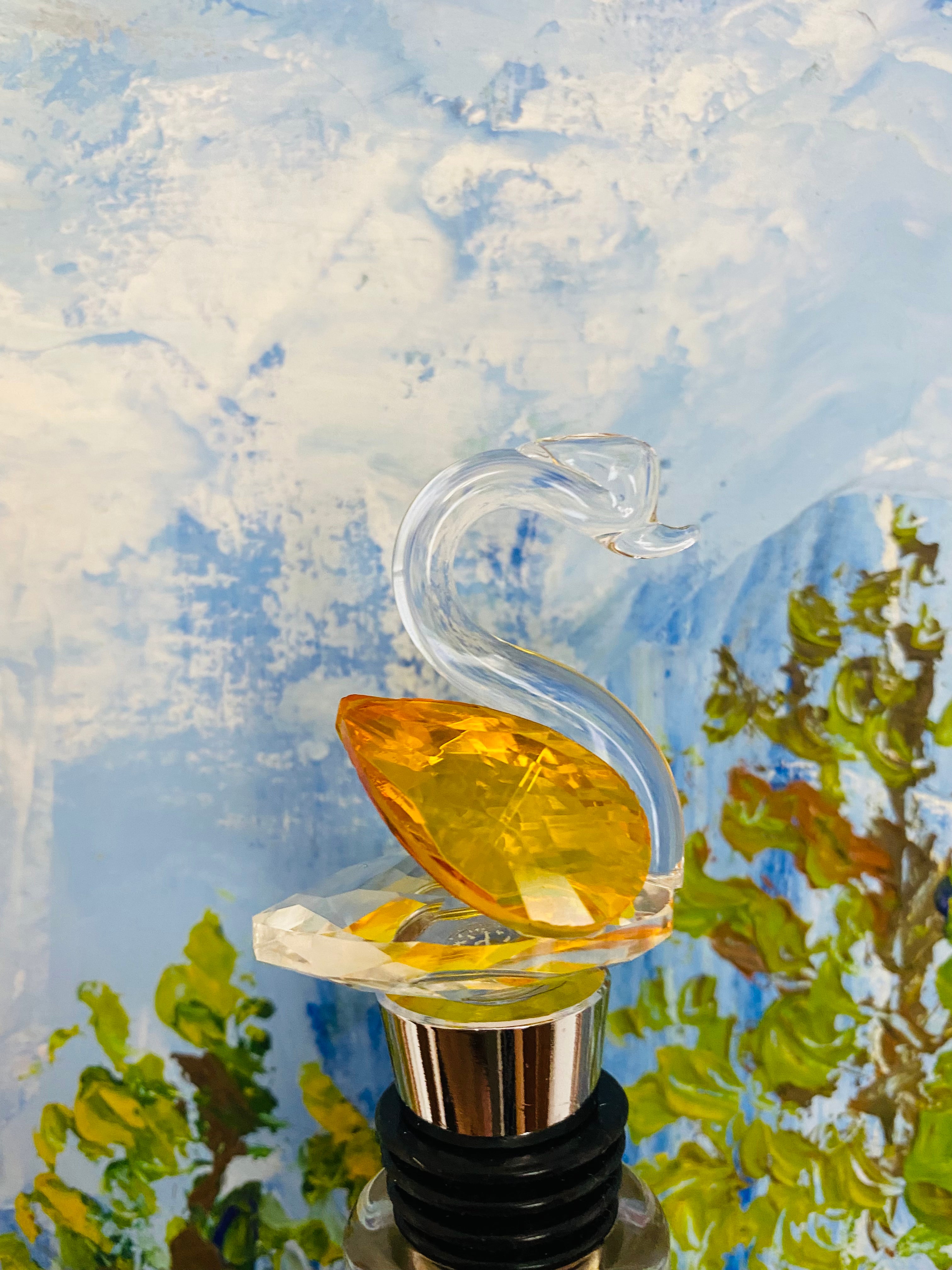 SWAN Wine Crystal Bottle Stopper - MIKING LLC