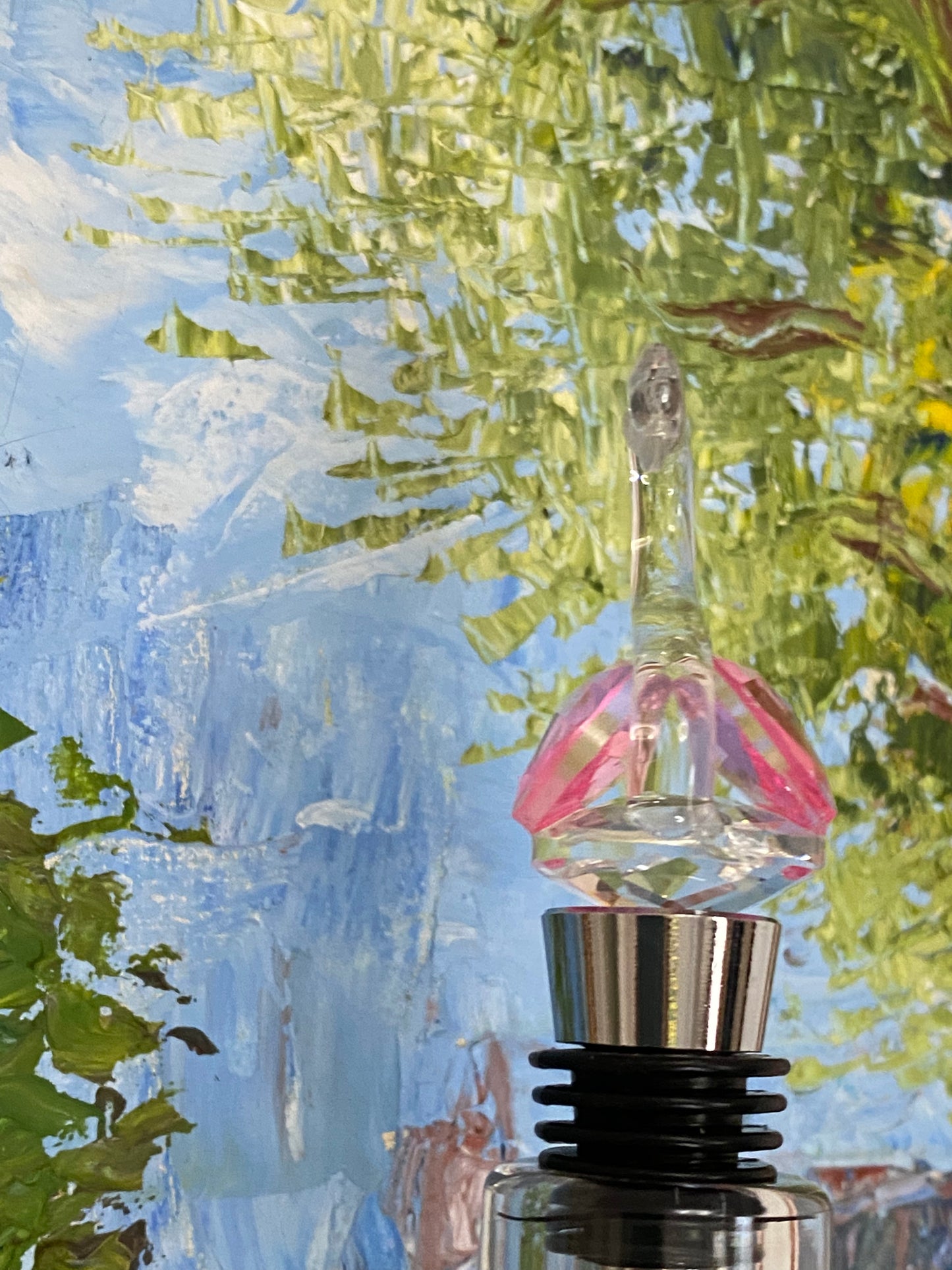 Tapón de botella de cristal de vino de cisne
